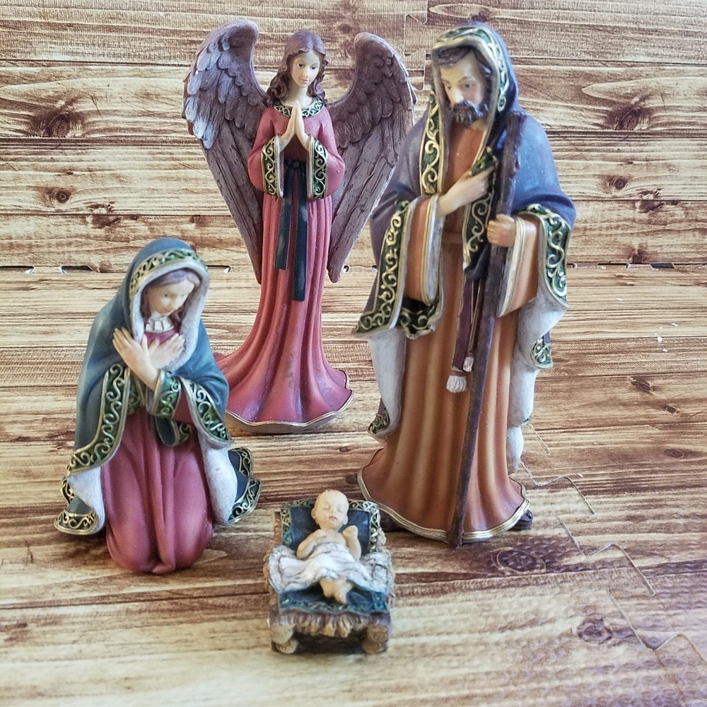 Dicksons Nativity Scene Figurine Set Christmas Holy Family Resin